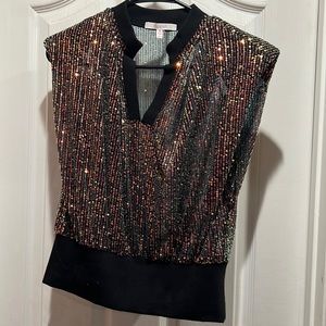 Sequin gold top